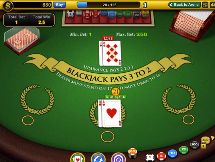 Blackjackbord online casino